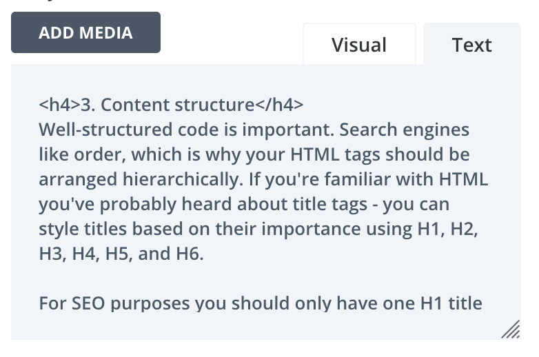 seo content code